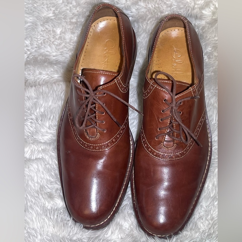 Cole haan Drake men’s brown leather Oxford shoes size 10M